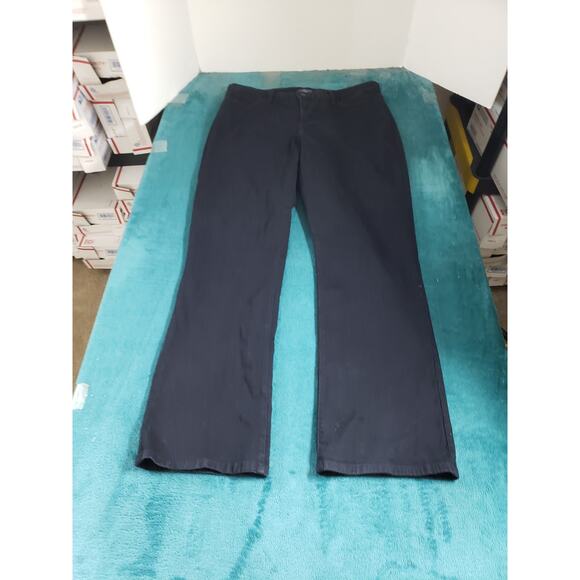 NYDJ Jeans Size 16 Womens Black Stretch Pants Denim Ladies Mid Rise Bootcut USA - Picture 1 of 12